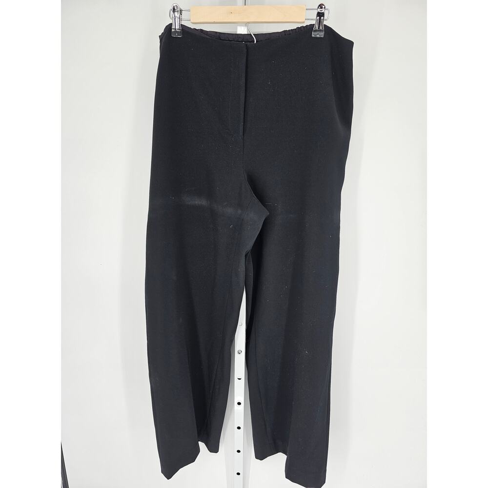 Sutton Studio Women's  Black High Rise Wide Leg Blended Fiber Pants Size 16W